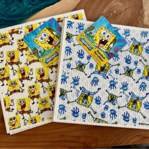 SpongeBob SquarePants Kitchen Swedish Sponge Set of 4 - Yellow and Blue